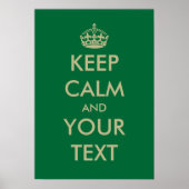 Groen houden kalm poster sjabloon |  (Voorkant)