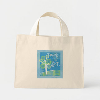 Groen houden mini tote bag