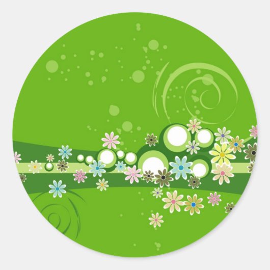 Groen houden ronde sticker (Voorkant)