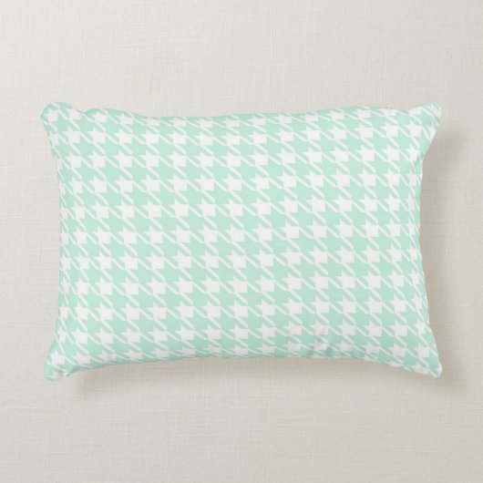 Groen Houndstooth Patroon Modern Huisdecoratie Accent Kussen (Voorkant)