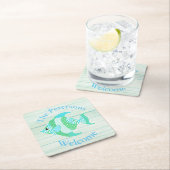 Groen hout Bekijk Onderzetters op aangepast visdoc (Insitu)