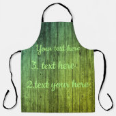 Groen hout Deze sjabloon personaliseren Schort (Voorkant)