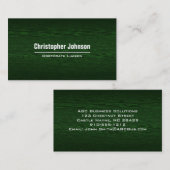 Groen hout Modern Professional Visitekaartje (Voorkant / Achterkant)