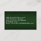 Groen hout Moderne standaardVisitekaartjes Visitekaartje (Achterkant)