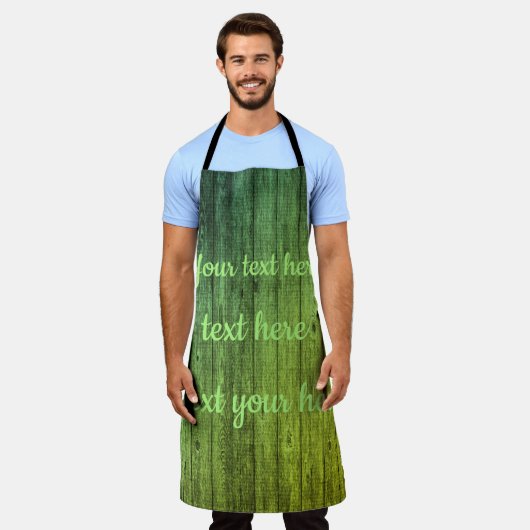 groen hout Personaliseer deze sjabloon  Schort (Gedragen)