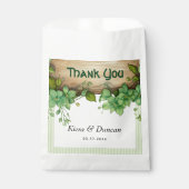 Groen, hout St. Patricks Dag bruiloft Dank u Bedankzakje (Voorkant)