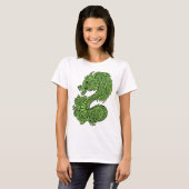 Groen houten Dragon Design T-shirt (Voorkant volledig)