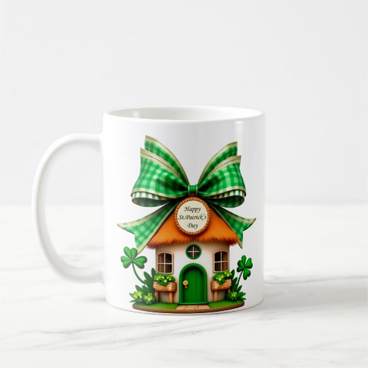 Groen huis koffiemok (Links)