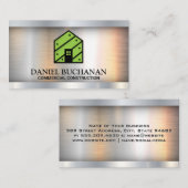 Groen Huis Logo | Metallic  Visitekaartje (Voorkant / Achterkant)