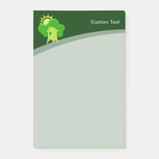 Groen Huis Post-it® Notes (Voorkant)