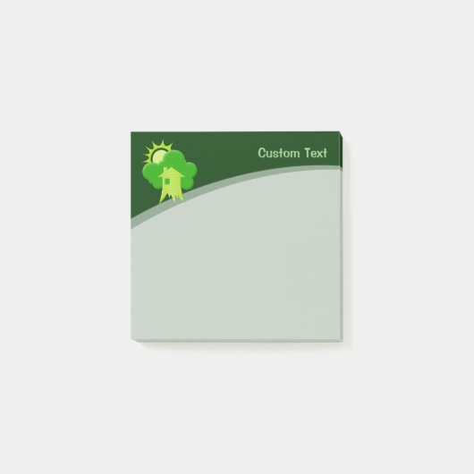 Groen Huis Post-it® Notes (Voorkant)