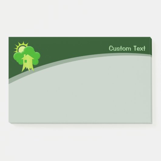 Groen Huis Post-it® Notes (Voorkant)