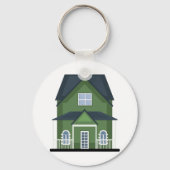 Groen Huis Sleutelhanger (Voorkant)