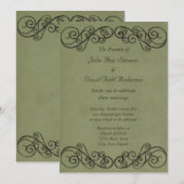  groen huwelijk kaart (Voorkant / Achterkant)