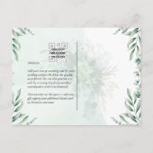 Groen Huwelijks Uitnodiging QR CODE (Achterkant)