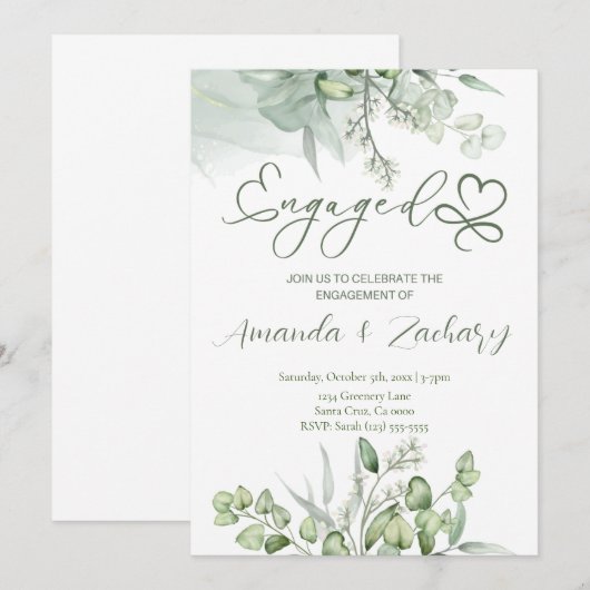 Groen Huwelijksaanzoek  Kaart (Voorkant / Achterkant)