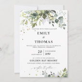 Groen Huwelijksceremonie uitnodiging (Voorkant)