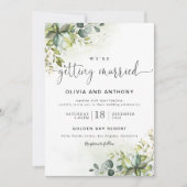 Groen Huwelijksceremonie uitnodiging (Voorkant)