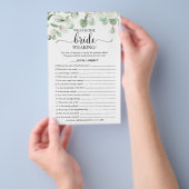 Groen Huwelijksspel Wat Draagt De Bruid Flyer (Hand)
