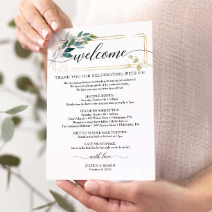 Groen Huwelijkstraject - Wedding Hotel Bag Programmakaart