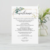 Groen Huwelijkstraject - Wedding Hotel Bag Programmakaart (Staand voorkant)