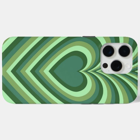 Groen hypnotic Heart Love Pattern Case-Mate iPhone Case (Achterkant (horizontaal))