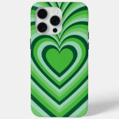 Groen hypnotic Heart Love Pattern Case-Mate iPhone Case (Achterkant)