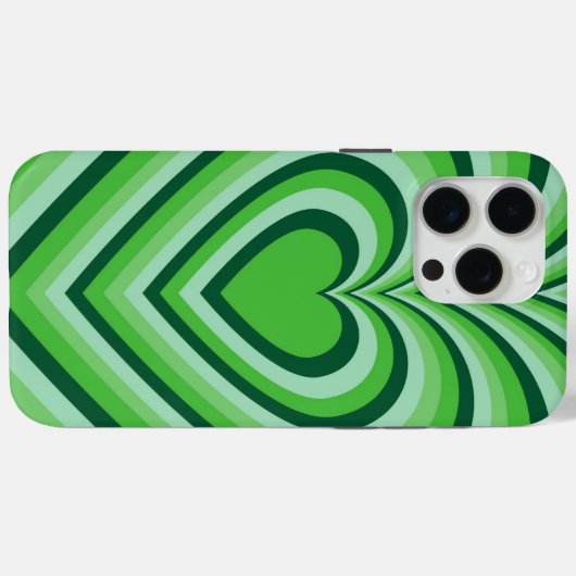 Groen hypnotic Heart Love Pattern Case-Mate iPhone Case (Achterkant (horizontaal))