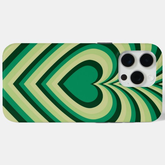 Groen hypnotic Heart Love Pattern Case-Mate iPhone Case (Achterkant (horizontaal))