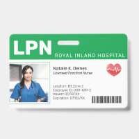 Groen | Identificatiebadge met foto van medisch pe
