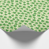 Groen Iers driebladklaverpatroon Cadeaupapier (Hoek)