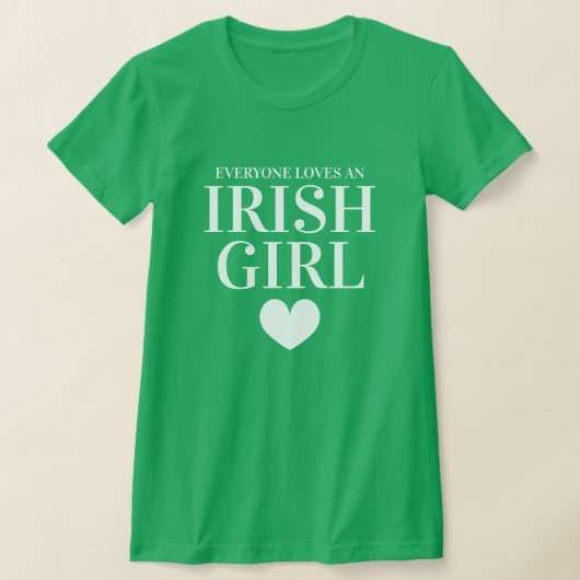 Groen Iers hart Sint Patrick's Day Women's T-shirt (Laagn)