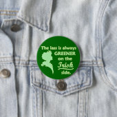 Groen Iers Lass Large Ronde Button 7,6 Cm (In situ)