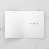 Groen Iers roos en Birthday! Kaart (Binnen)