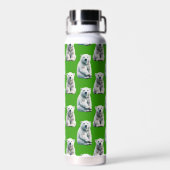 Groen IJsbeerpatroonontwerp Waterfles (Achterkant)