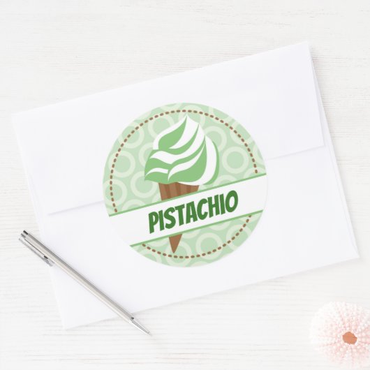 Groen ijscirkeletiket ronde sticker (Envelop)