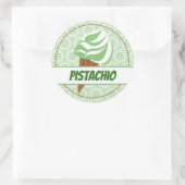 Groen ijscirkeletiket ronde sticker (Tas)