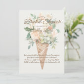 Groen Ijsconus bloemenijs vrijgezellenfeest Kaart (Staand voorkant)