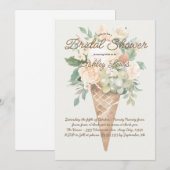 Groen Ijsconus bloemenijs vrijgezellenfeest Kaart (Voorkant / Achterkant)