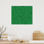 Groen ik hou van cheerleader poster (Keuken)