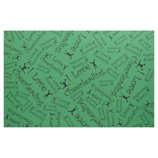 Groen ik hou van cheerleader stof (Yard (91,4 cm))