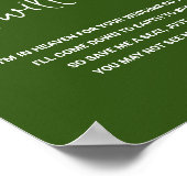 Groen Ik zal er zijn Gedenkplaats Naam bruiloft Poster (Hoek)