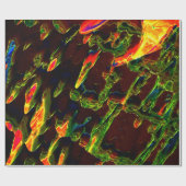 Groen in brand gedraaid cadeaupapier (Vlak)