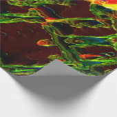 Groen in brand gedraaid cadeaupapier (Hoek)