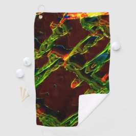 Groen in brand gedraaid golfhanddoek