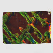 Groen in brand gedraaid golfhanddoek (Horizontaal)