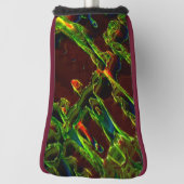 Groen in brand gedraaid golfheadcover (Draai 90)