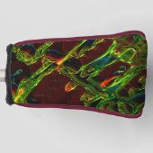 Groen in brand gedraaid golfheadcover (Voorkant)