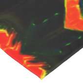 Groen in brand gedraaid tafelkleed (Gekanteld)