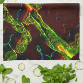 Groen in brand gedraaid theedoek (Gevouwen)